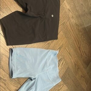 Lululemon Black and Light Blue Activewear Set